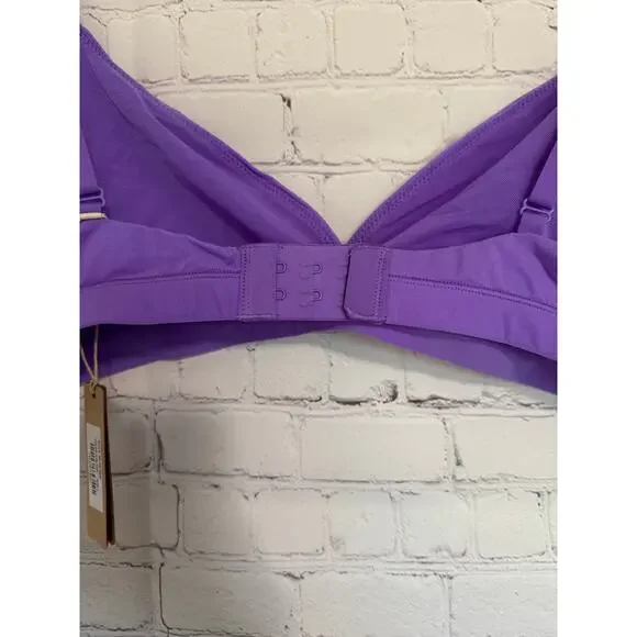 SKIMS Fits Everybody Crossover Bralette – Ultra Violet – Size L - Picture 3 of 6